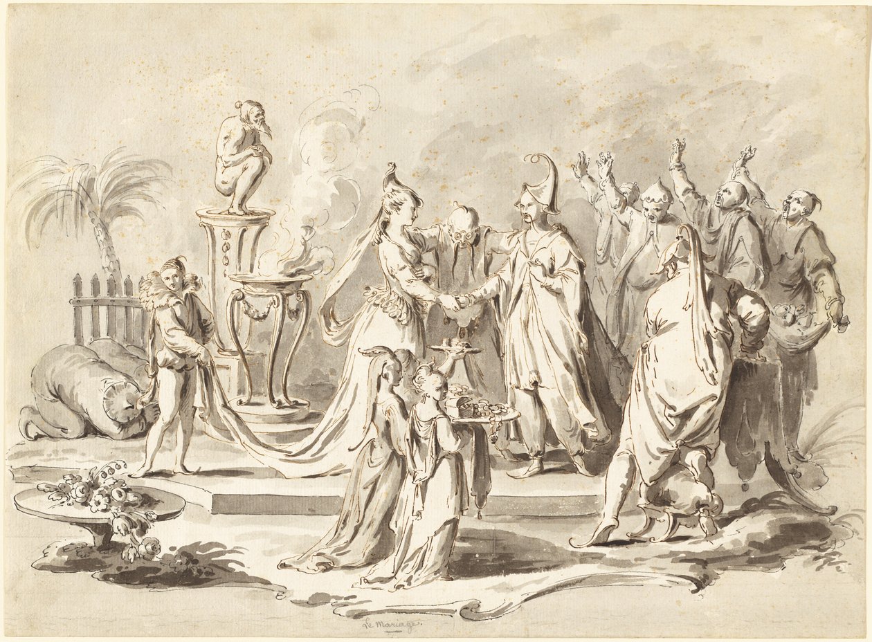 O casamento da Europa e da China de Pietro Antonio Novelli