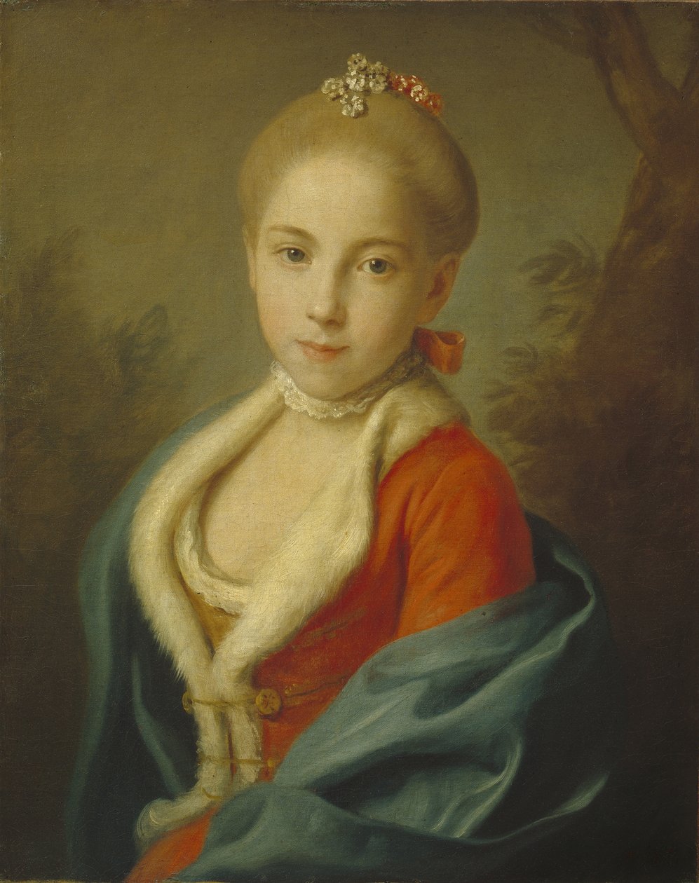Retrato da princesa Catarina de Holstein-Beck 1750-1811, 1760-1762 de Pietro Antonio Rotari