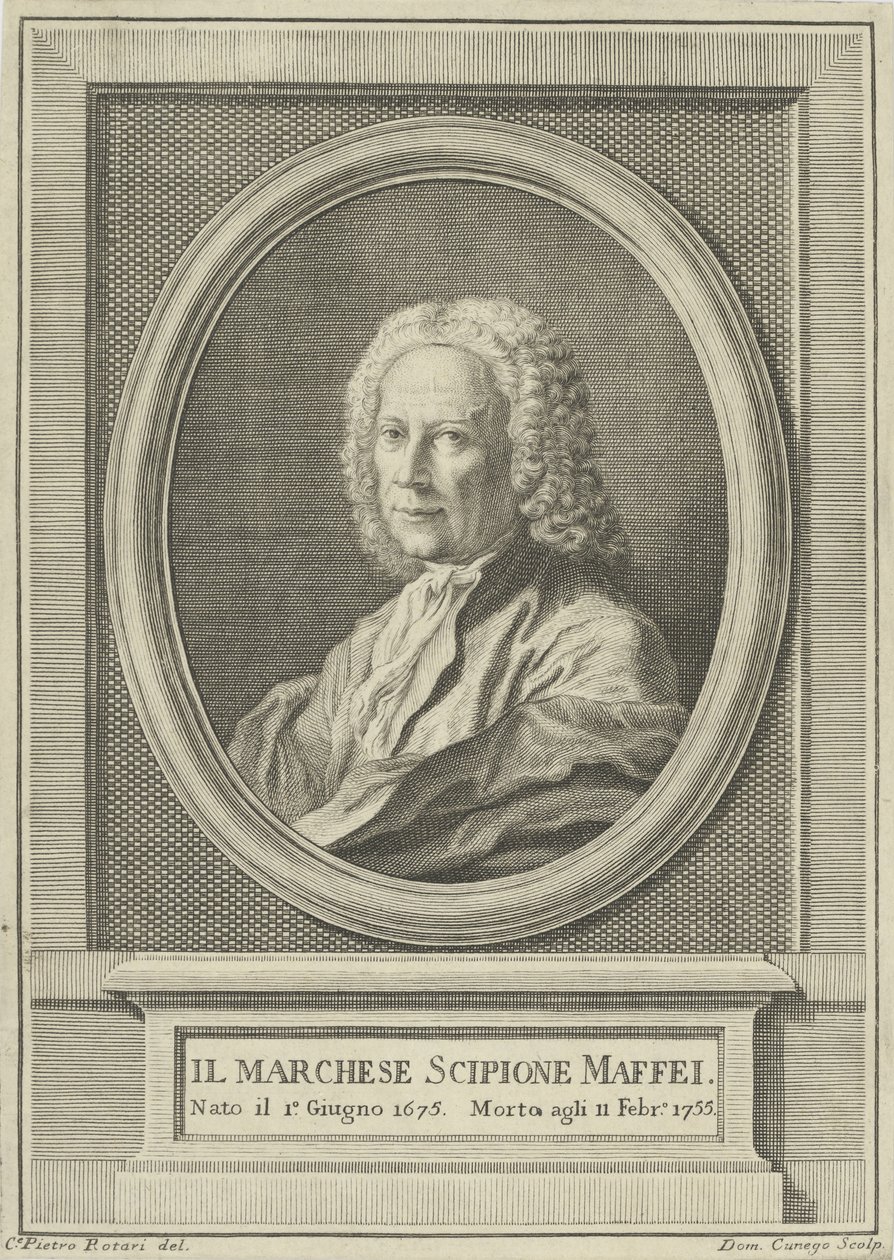 Retrato do poeta Scipione Maffei 1675-1755, c. 1750 de Pietro Antonio Rotari