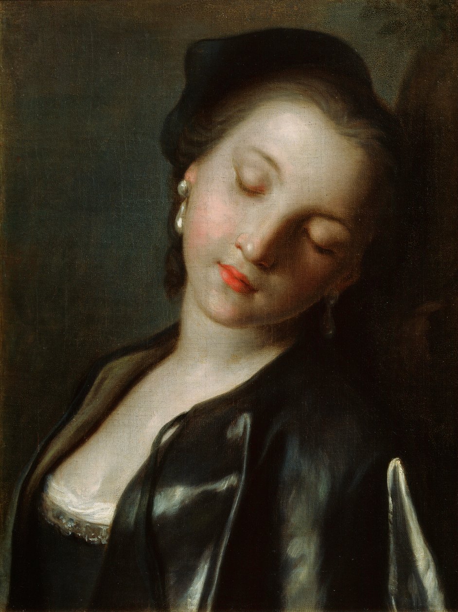 Jovem adormecida, meados do século XVIII de Pietro Antonio Rotari