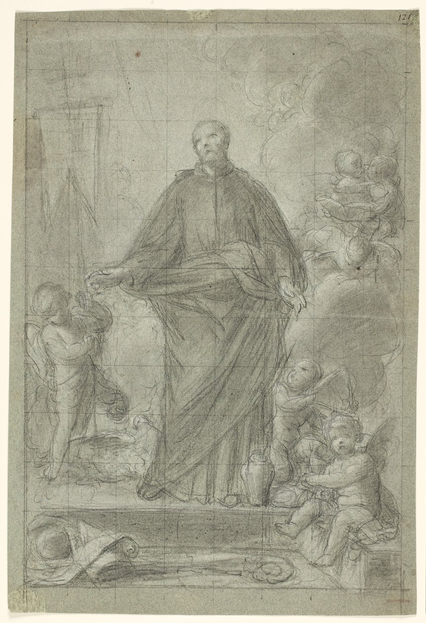 São Caetano de Thiene (?) cercado por putti de Pietro Antonio de Pietri