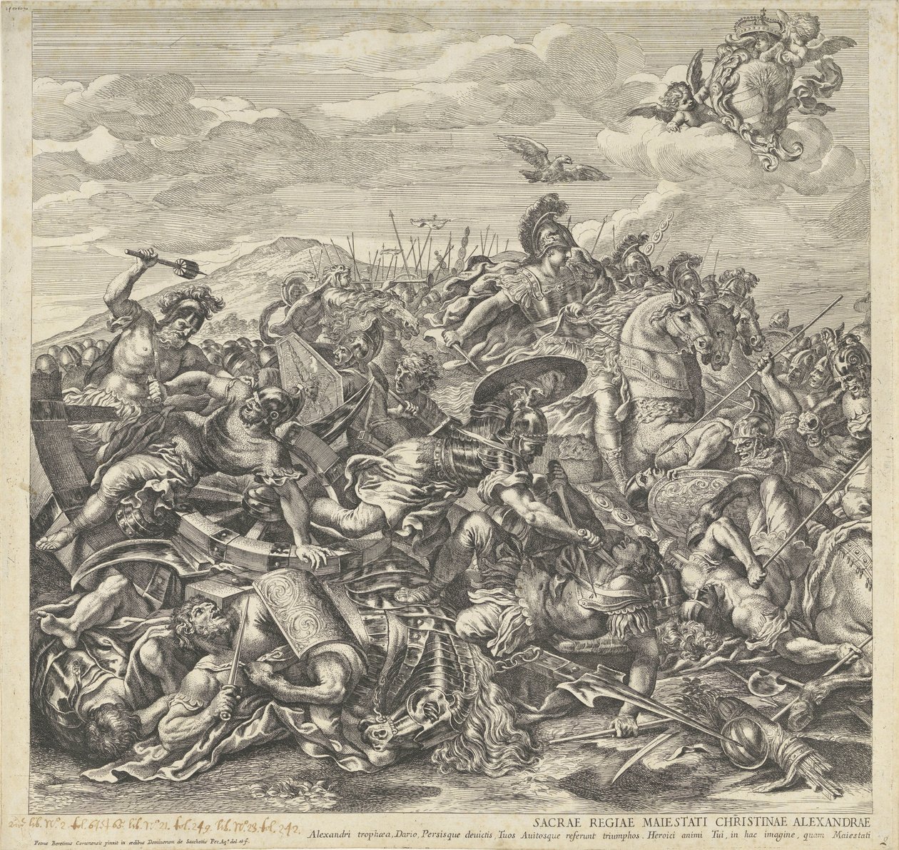 Batalha de Arbella (parte esquerda) de Pietro Aquila