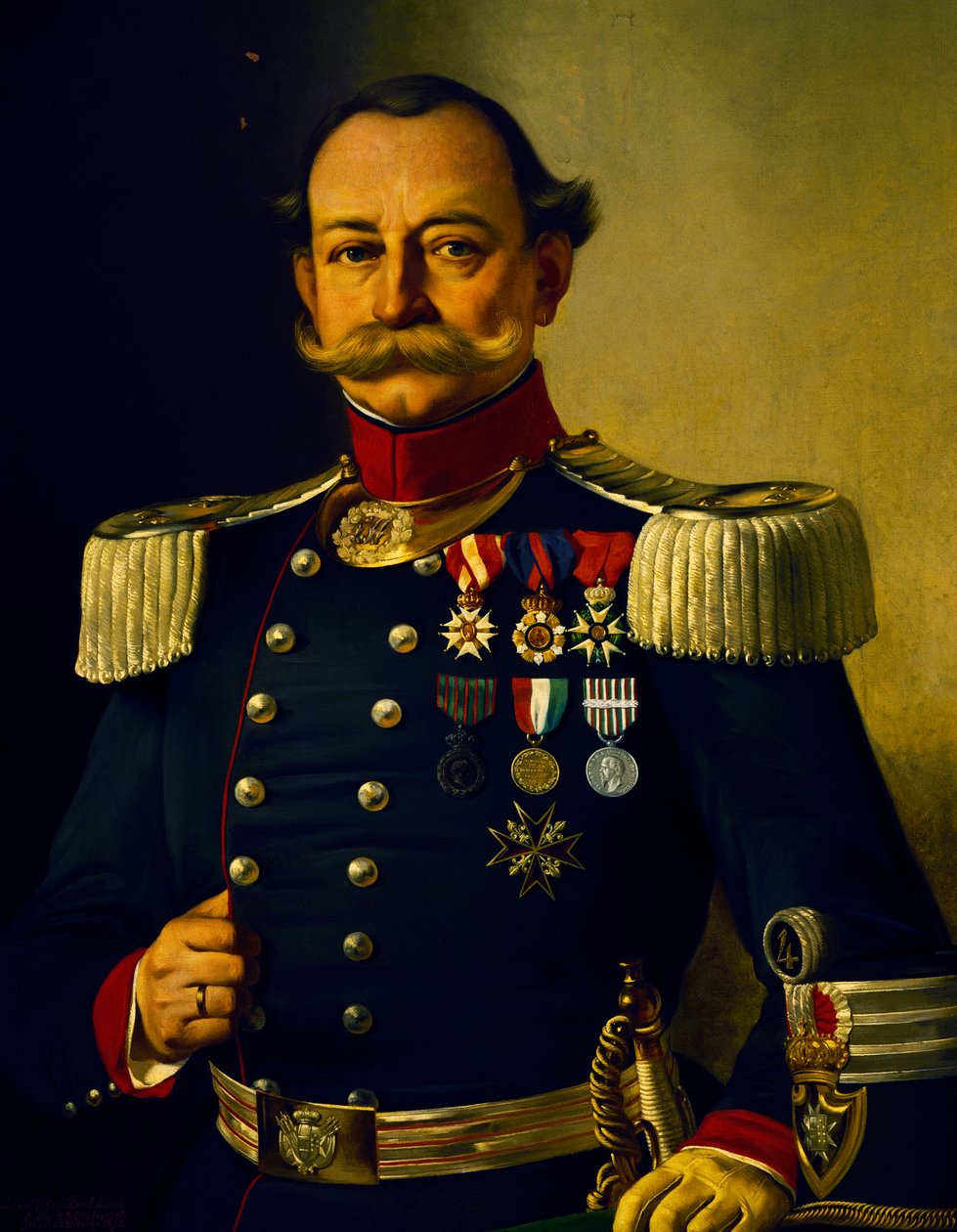 Retrato do Coronel italiano (óleo sobre tela) de Pietro Baldini