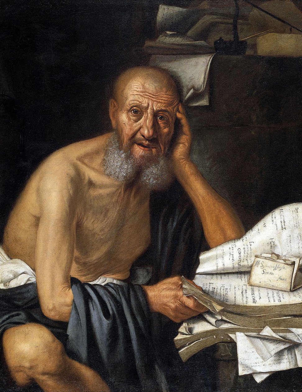 Sócrates por Bellotti, Pietro (1625-1700) de Pietro Bellotti