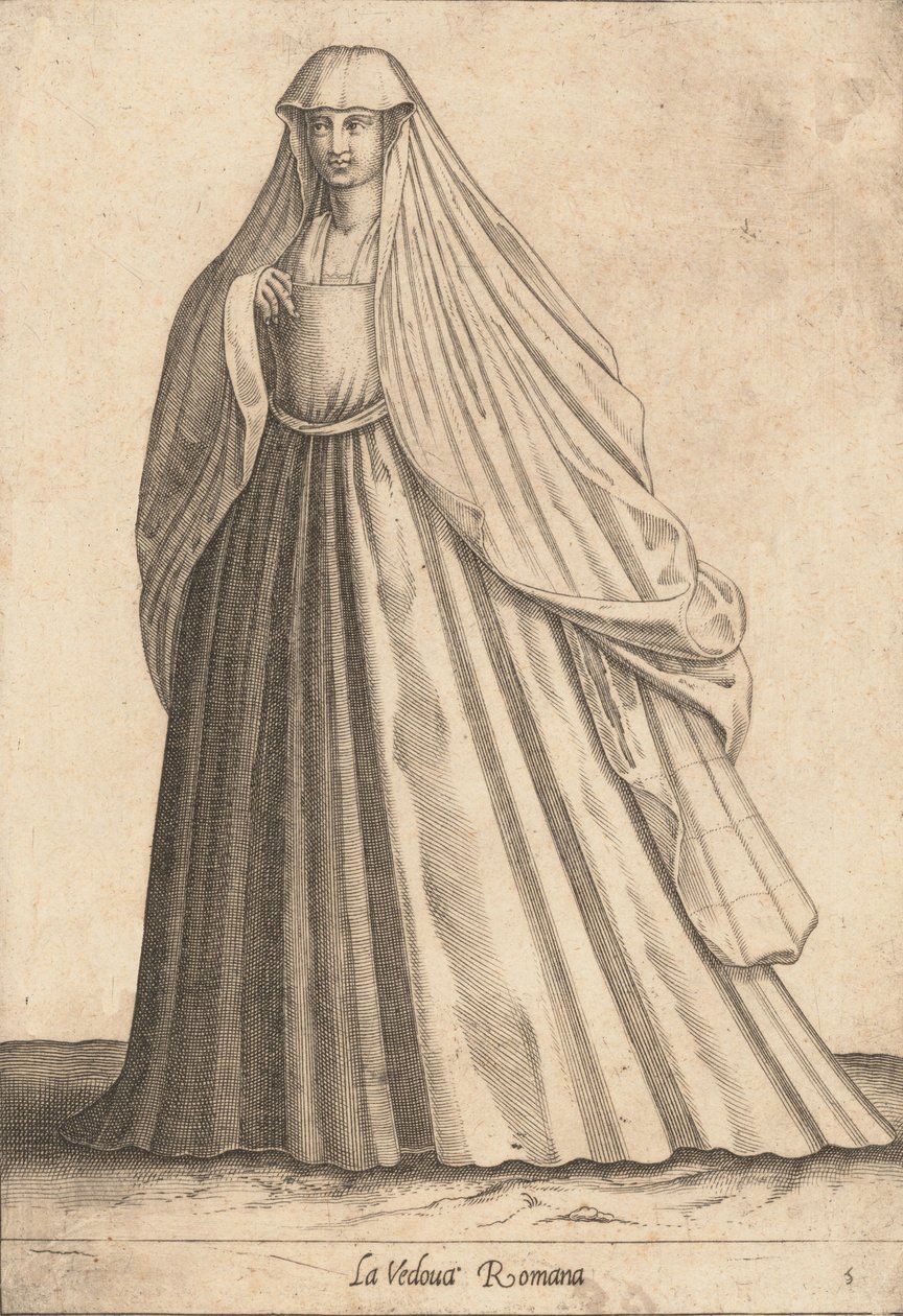 A Viúva Romana, ca. 1580. de Pietro Bertelli.