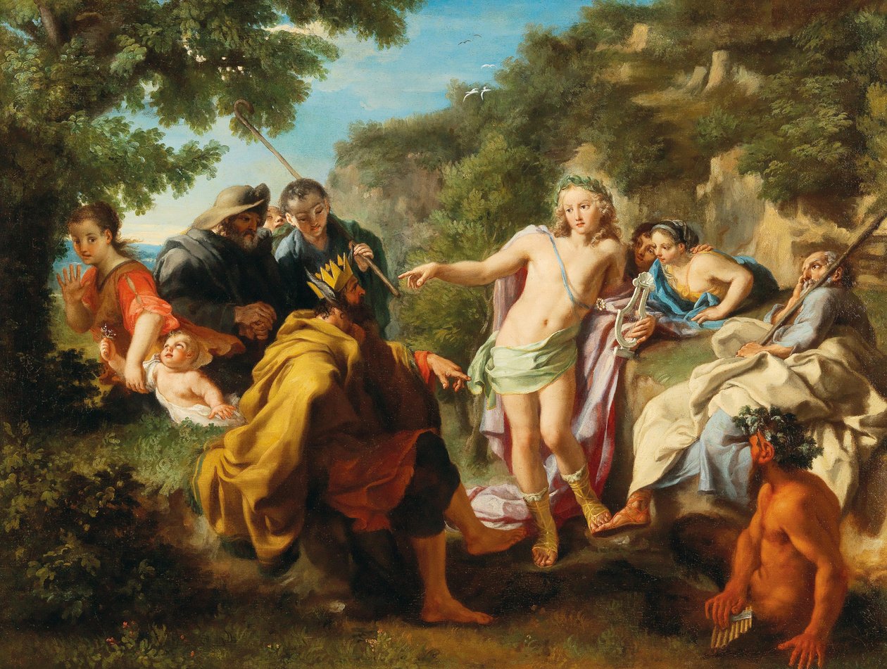 O Julgamento de Midas, primeiro terço do século 18 .. de Pietro Bianchi