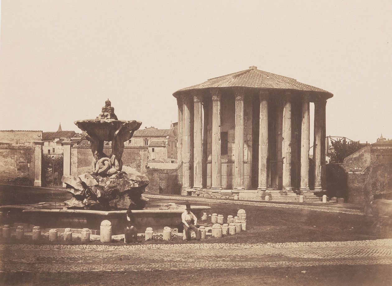 Templo de Vesta, década de 1850. de Pietro Dovizielli