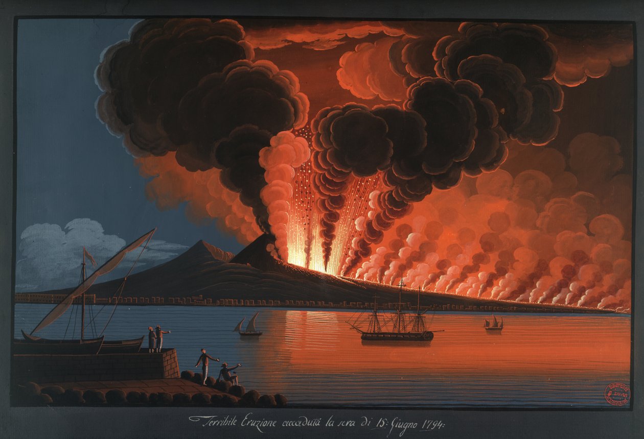 A terrível erupção do Monte Vesúvio de Pietro Fabris