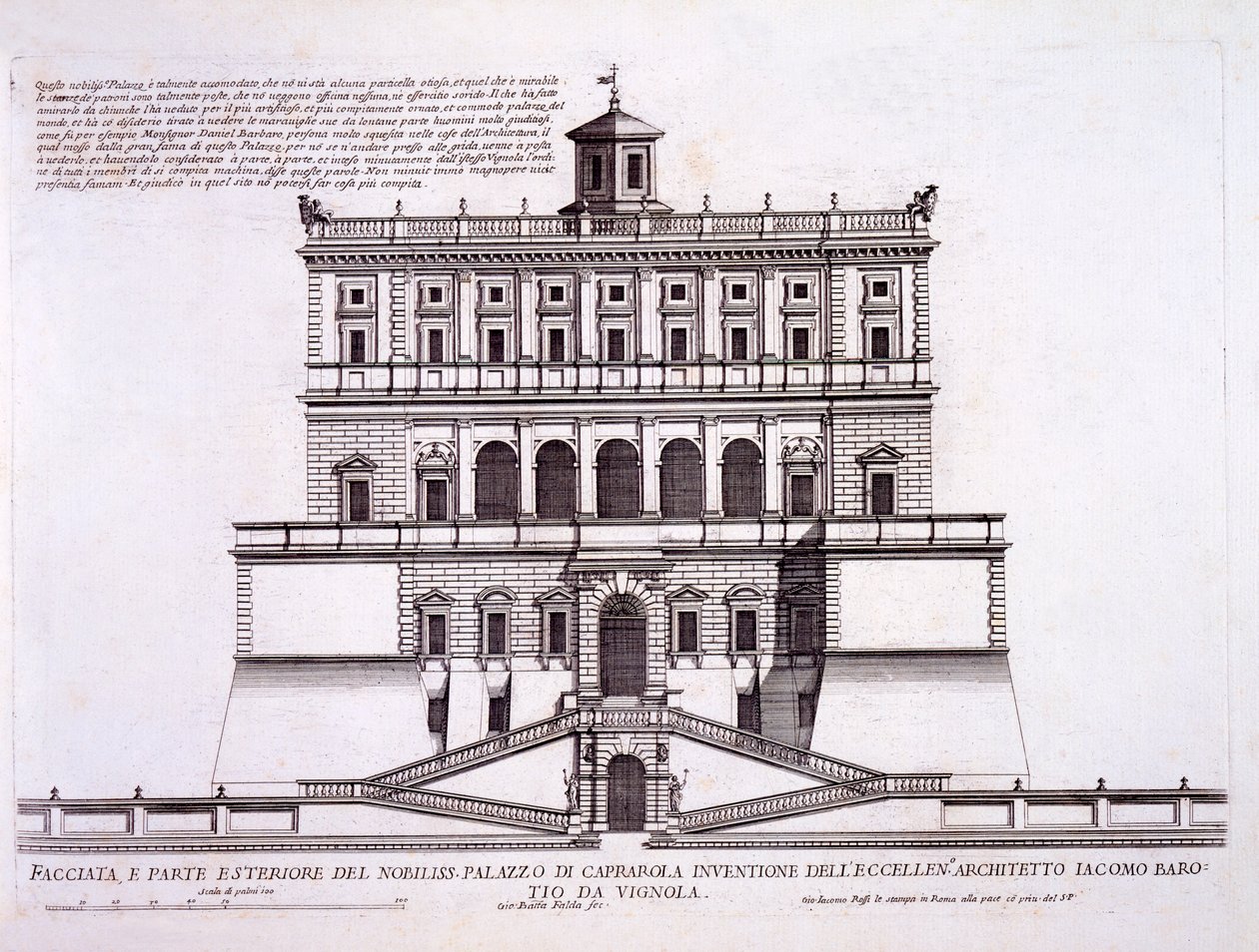Palazzo di Caprarola, c.1559-73, de &39;Palazzi di Roma&39;, parte II, publicado em 1670 de Pietro Ferrerio