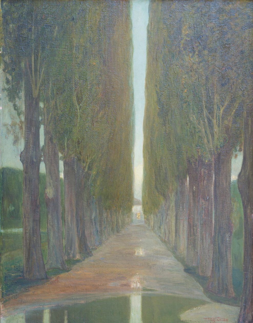 Os choupos (óleo sobre painel) de Pietro Fragiacomo
