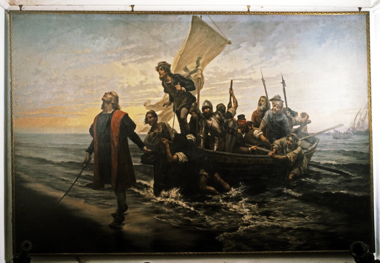 Desembarque de Colombo na América. 1492. de Pietro Gabrini