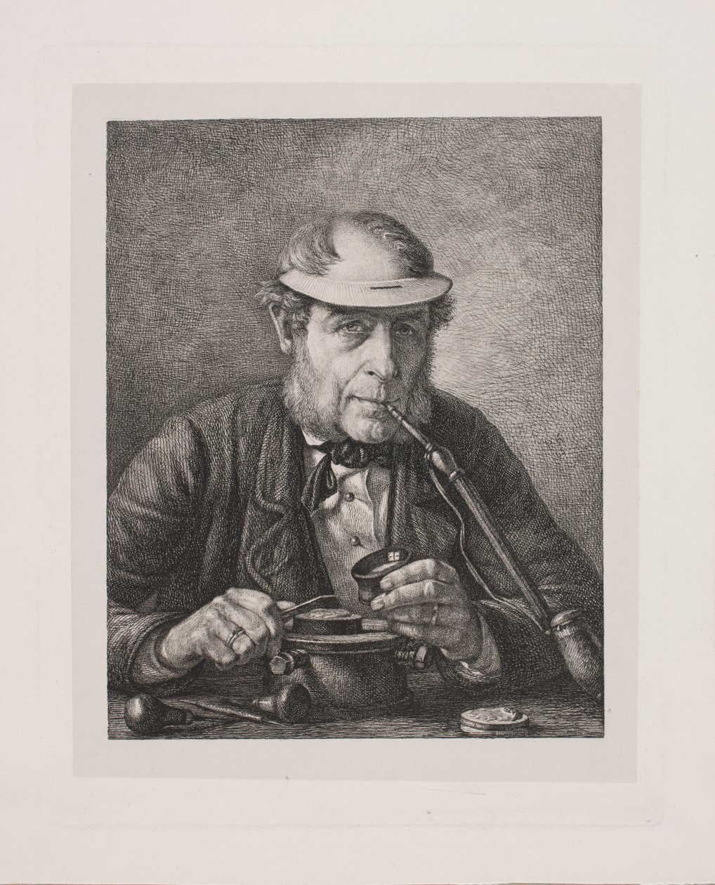 Retrato do pai do artista, medalhista F.C. de Crohn de Pietro Købke Krohn