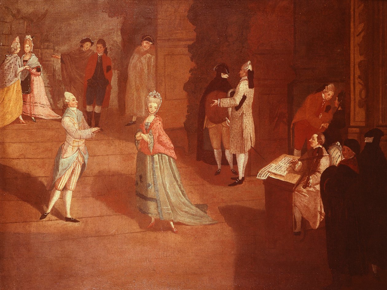 Ensaio de dança, de Pietro Longhi (1701-1785) de Pietro Longhi