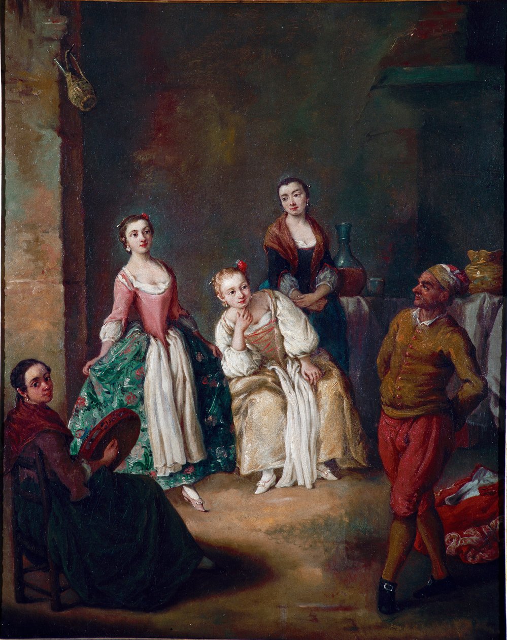 La forlane (La furlana), uma dança popular da região de Veneza. Pintura de Pietro Longhi (1702-1785) 1750 Sol. 62x51 cm Ca 
