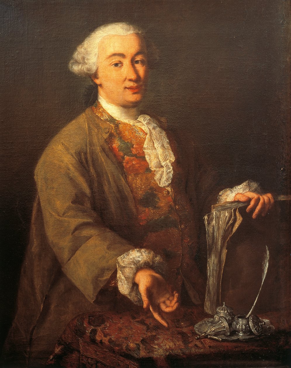 Retrato de Carlo Goldoni, de Pietro Longhi (1701-1785). de Pietro Longhi