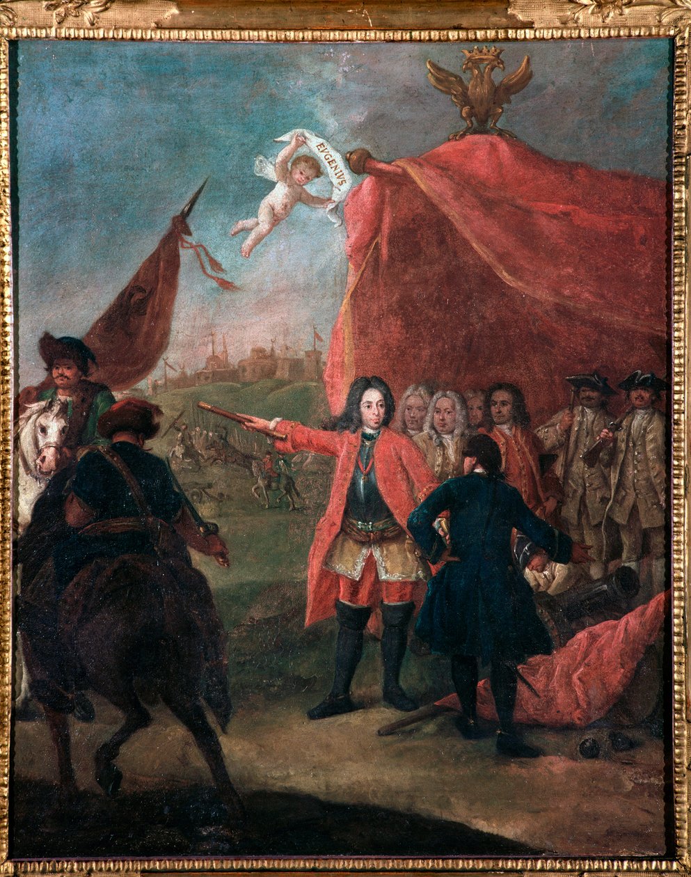 Representação de Eugenio di Savoia (1663-1736) disse o Príncipe Eugenio (Retrato do Príncipe Eugênio da Sabóia) Pintura de Pietro Longhi (1702-1785) 1755 Dim 62x51 cm Ca 