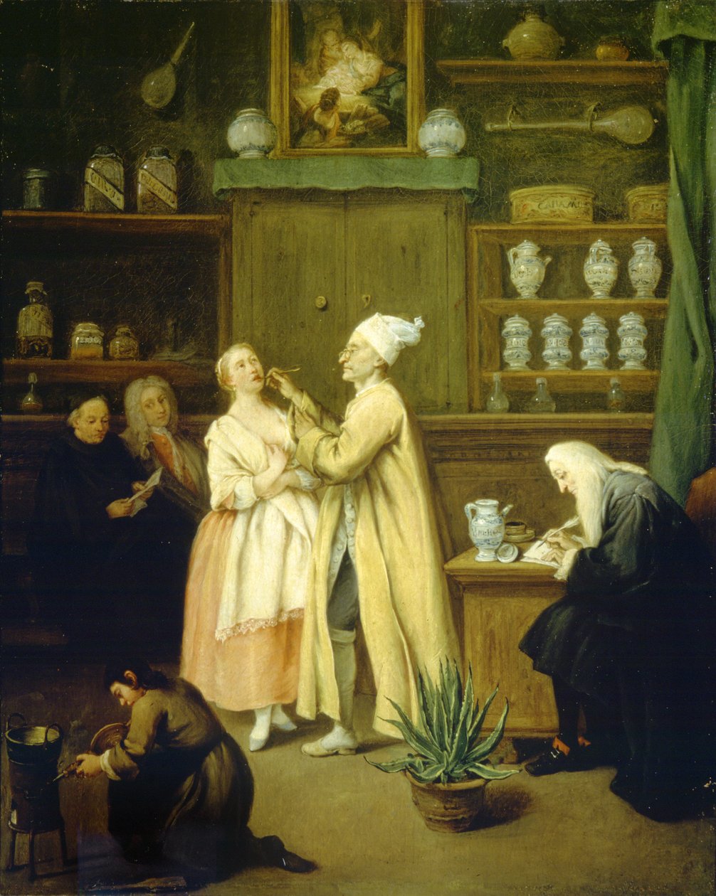 The Apothecary, c.1752 (óleo sobre tela) de Pietro Longhi