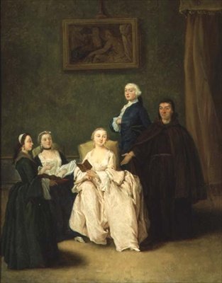A Visita do Frade (óleo sobre tela) de Pietro Longhi