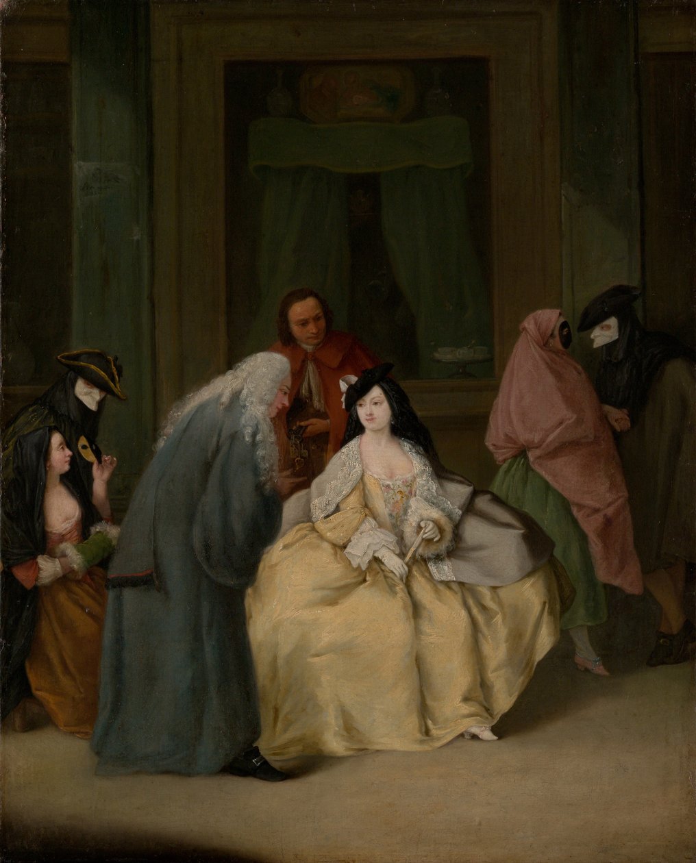 The Meeting, c.1746 (óleo sobre tela) de Pietro Longhi