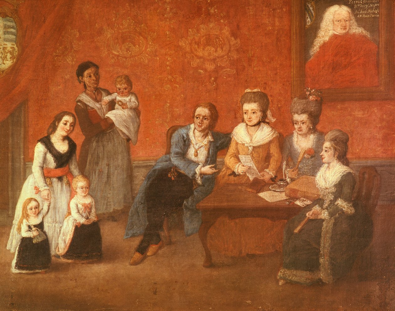 A família Michiel, c.1780 (óleo sobre tela) de Pietro Longhi