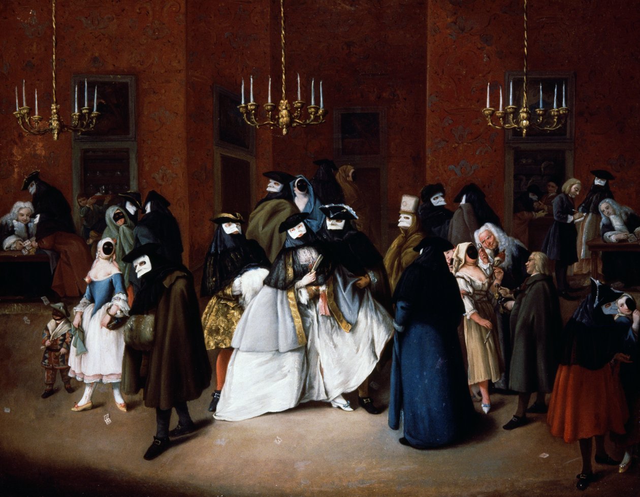 O Ridotto de Veneza, c.1750 (óleo sobre tela) de Pietro Longhi