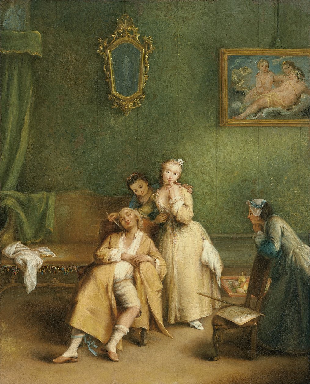 O cócegas, c. 1755 de Pietro Longhi