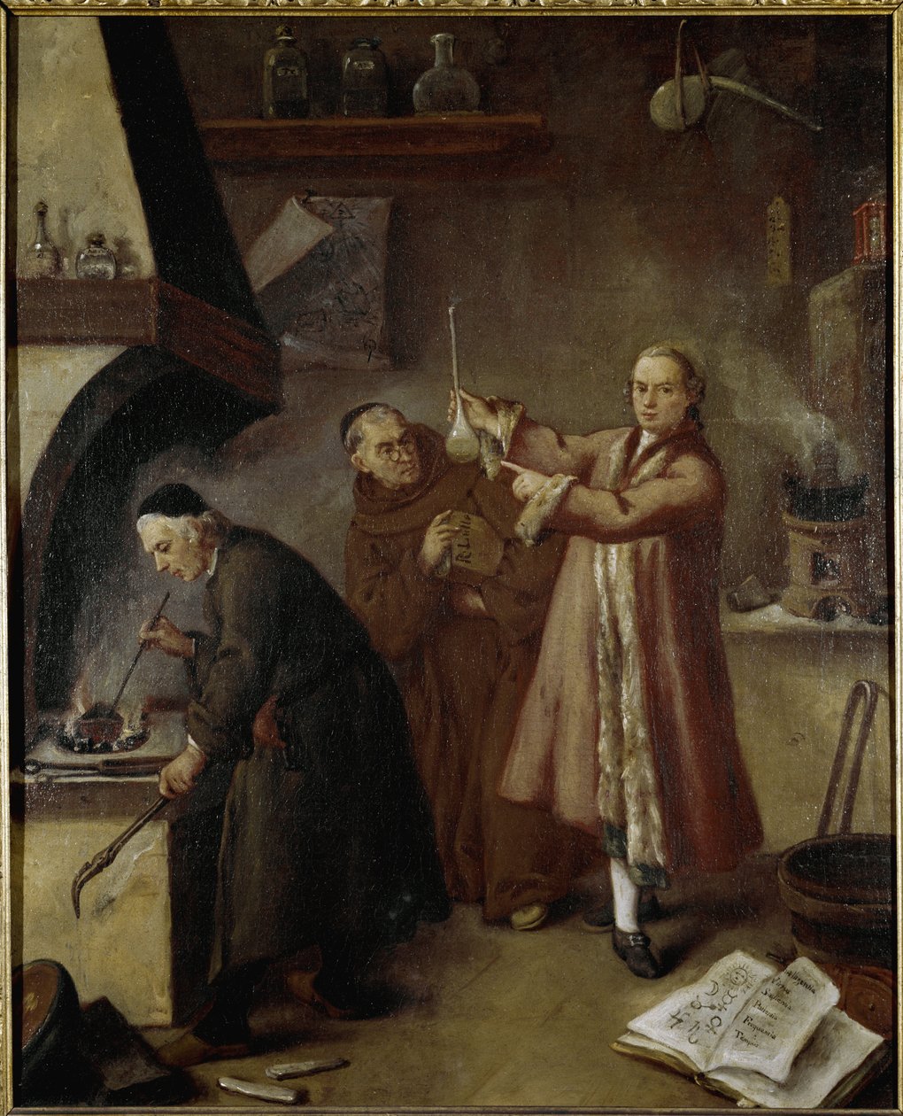 O laboratório do alquimista. Pintura de Pietro Longhi (1702-1785) Museu do Palazzo Ca