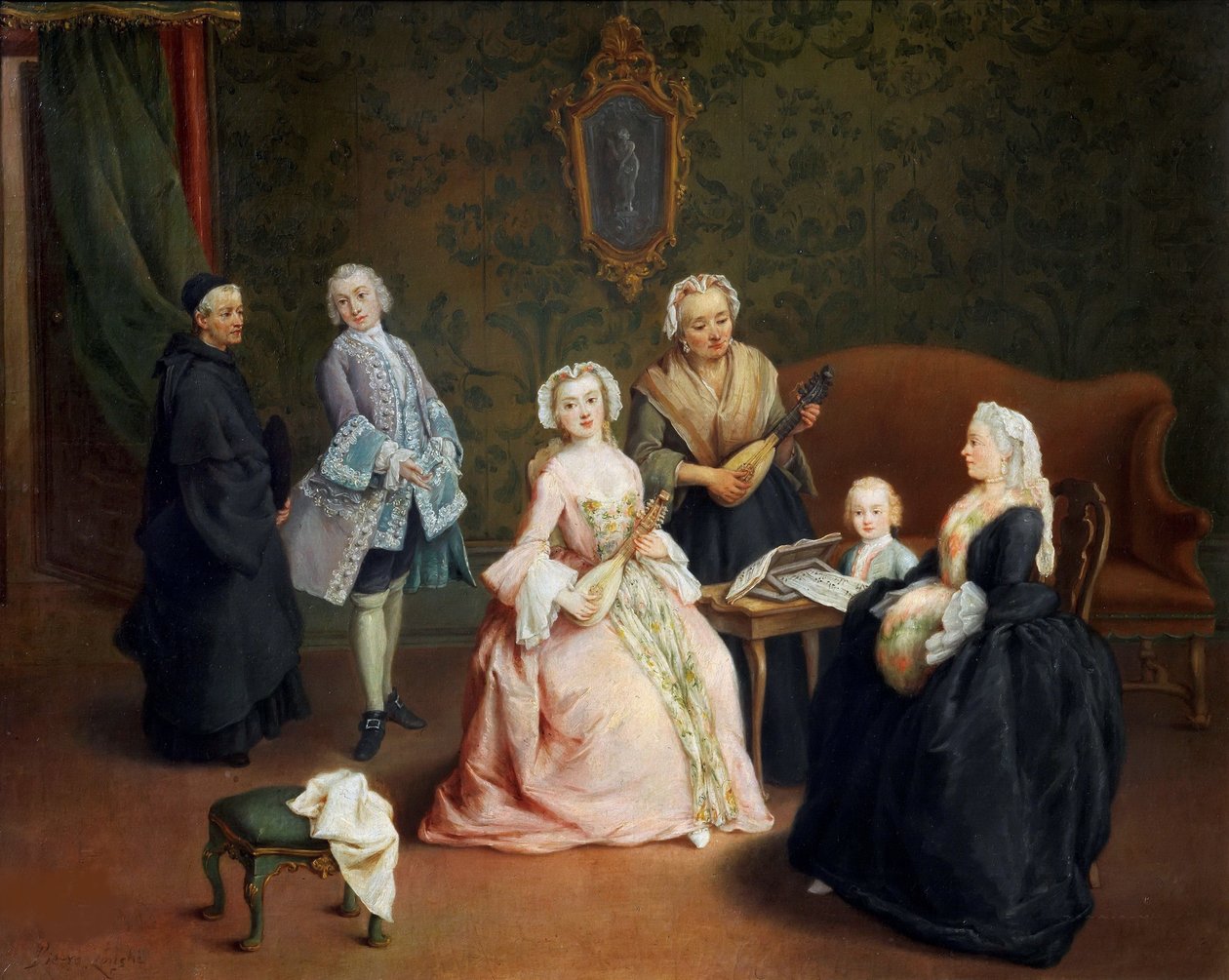 O concerto em família Concerto em família, 1750-1752. de Pietro Longhi