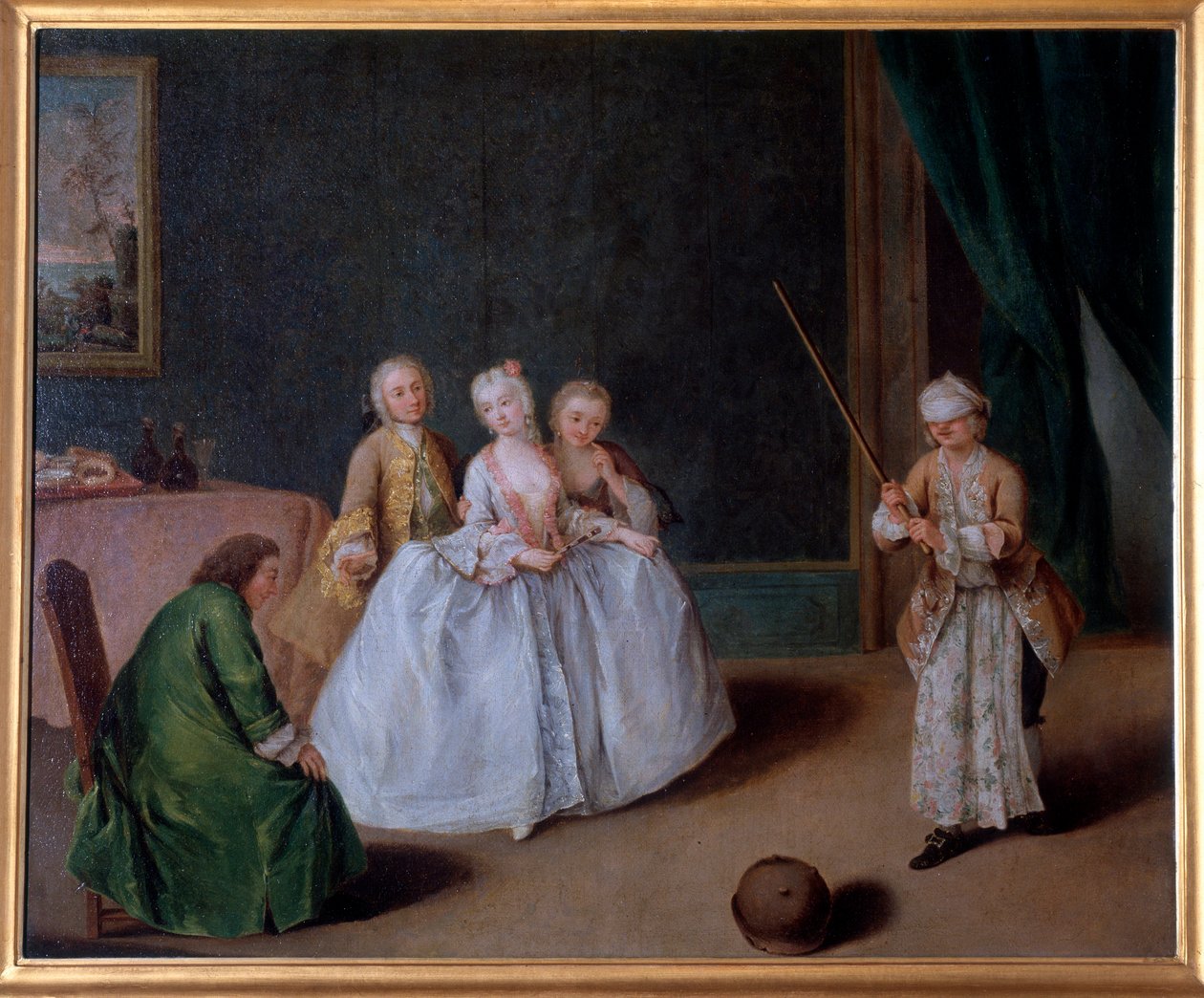 O jogo do pote (Pintura, c.1760) de Pietro Longhi