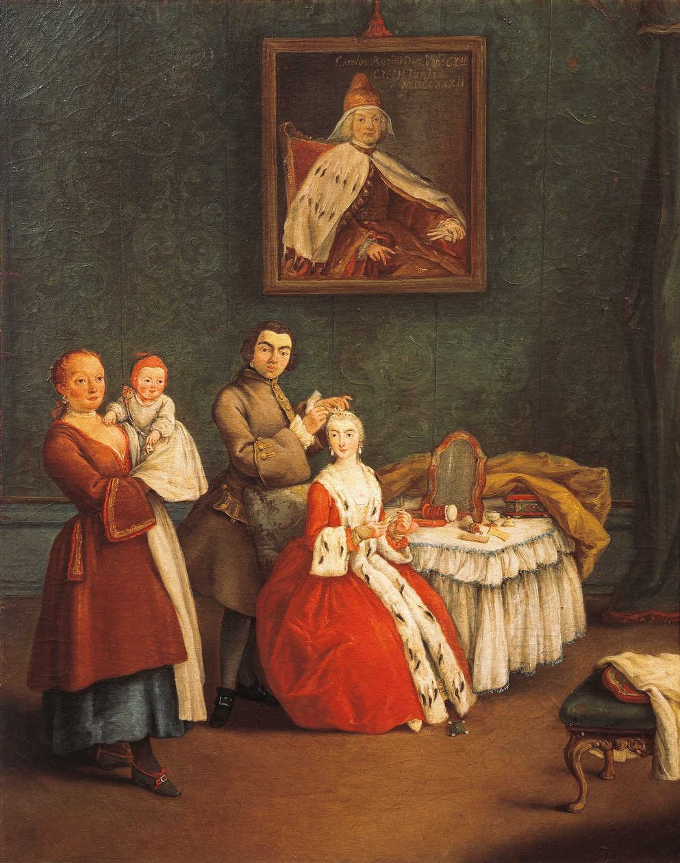 O cabeleireiro, de Pietro Longhi (1701-1785) de Pietro Longhi
