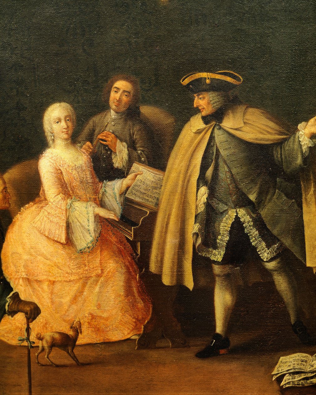 O professor de música, por Pietro Longhi (1701-1785) de Pietro Longhi