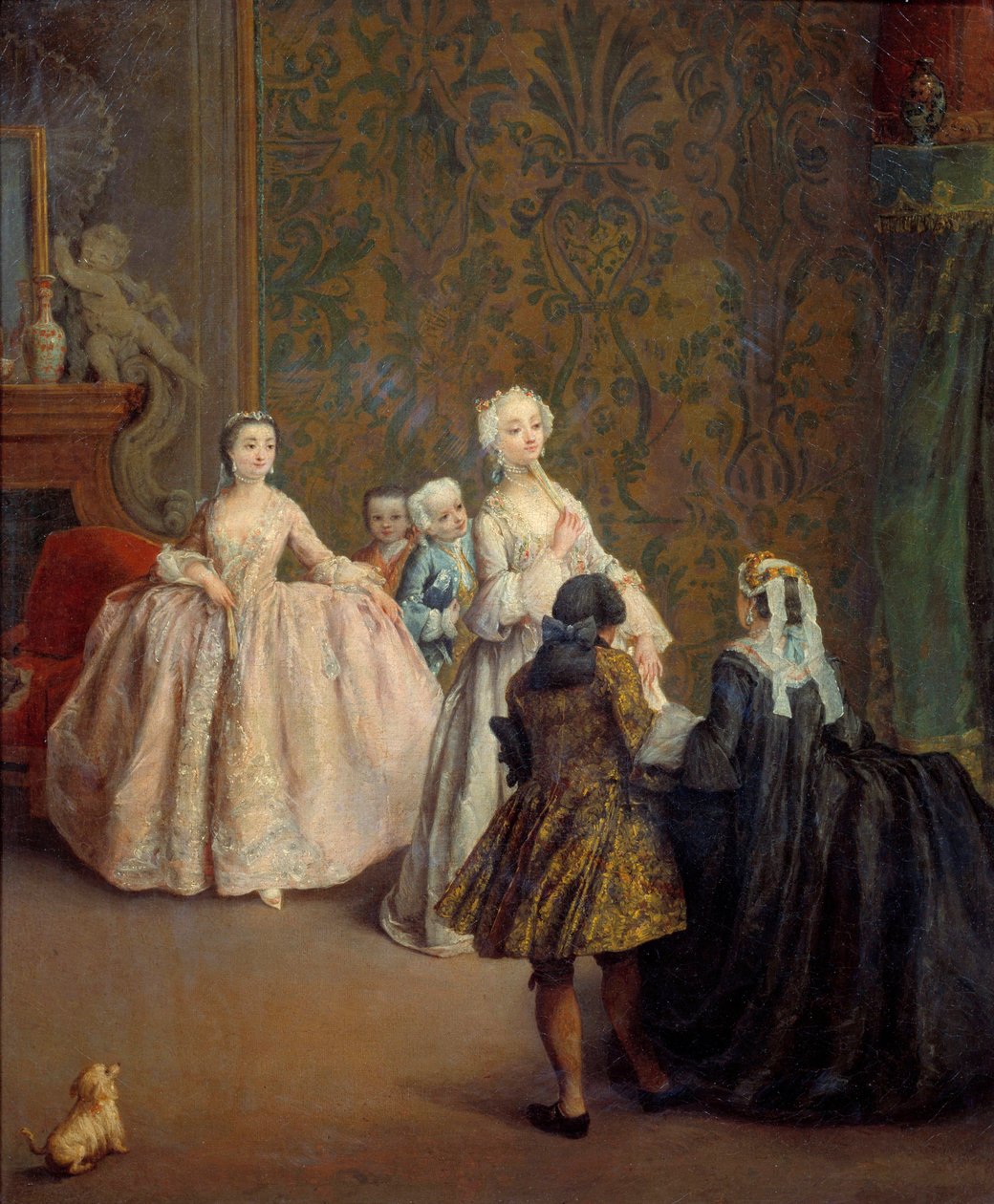 A apresentação Pintura de Pietro Longhi (1702-1785) Sol do século XVIII. 0,64x0,5 m de Pietro Longhi
