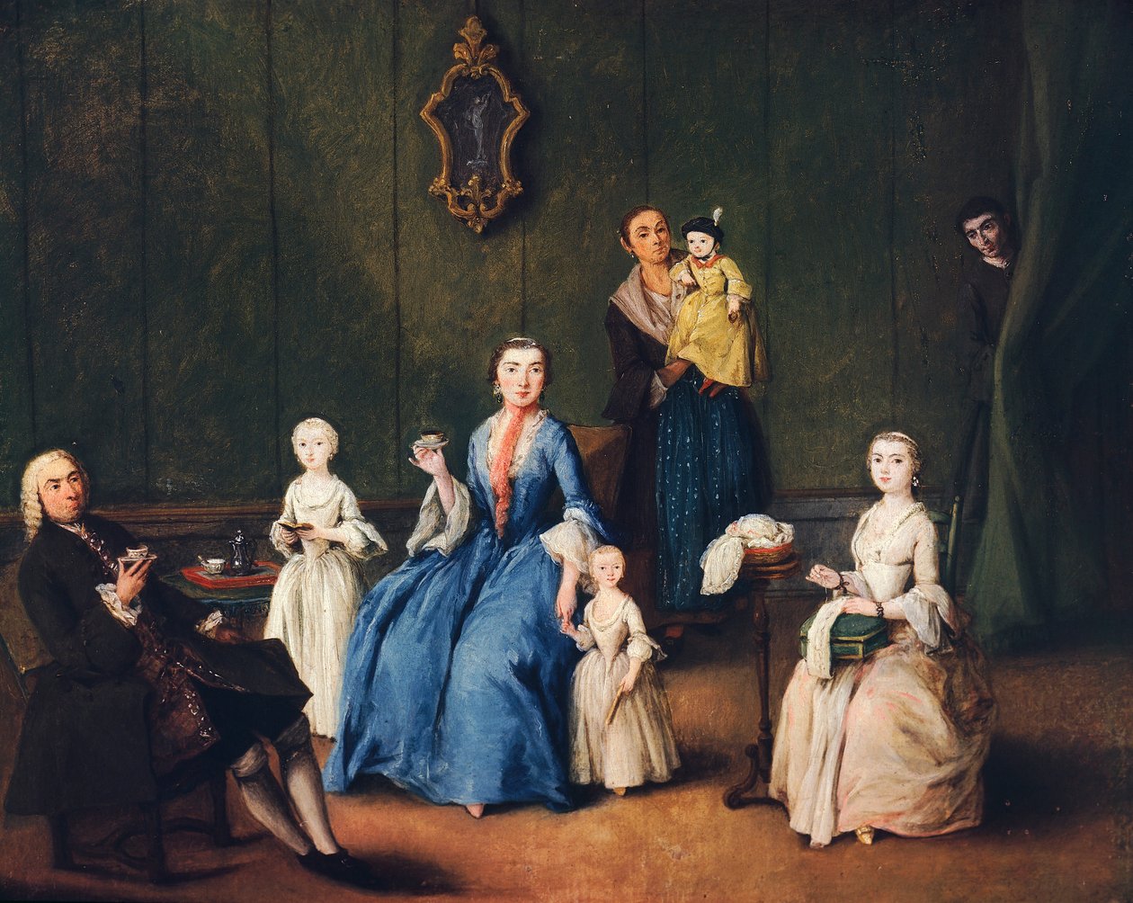 Família veneziana, de Pietro Longhi (1701-1785) de Pietro Longhi
