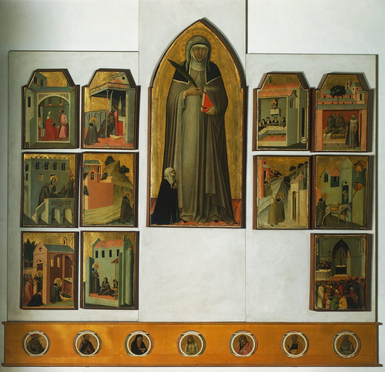 Altar de Humildade abençoada por Pietro Lorenzetti (cerca de 1280-1348), tempera e ouro no painel de Pietro Lorenzetti