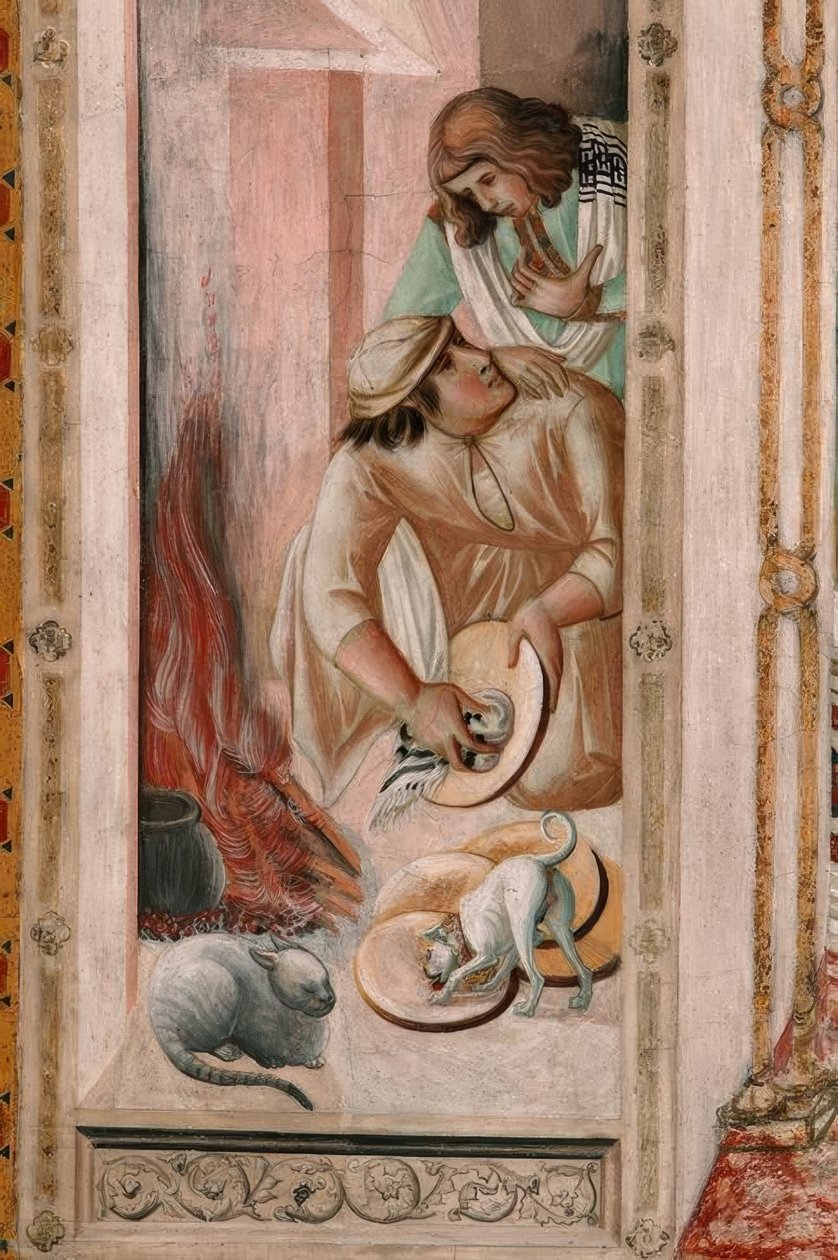 P. Lorenzetti, jantar, cozinha de Pietro Lorenzetti