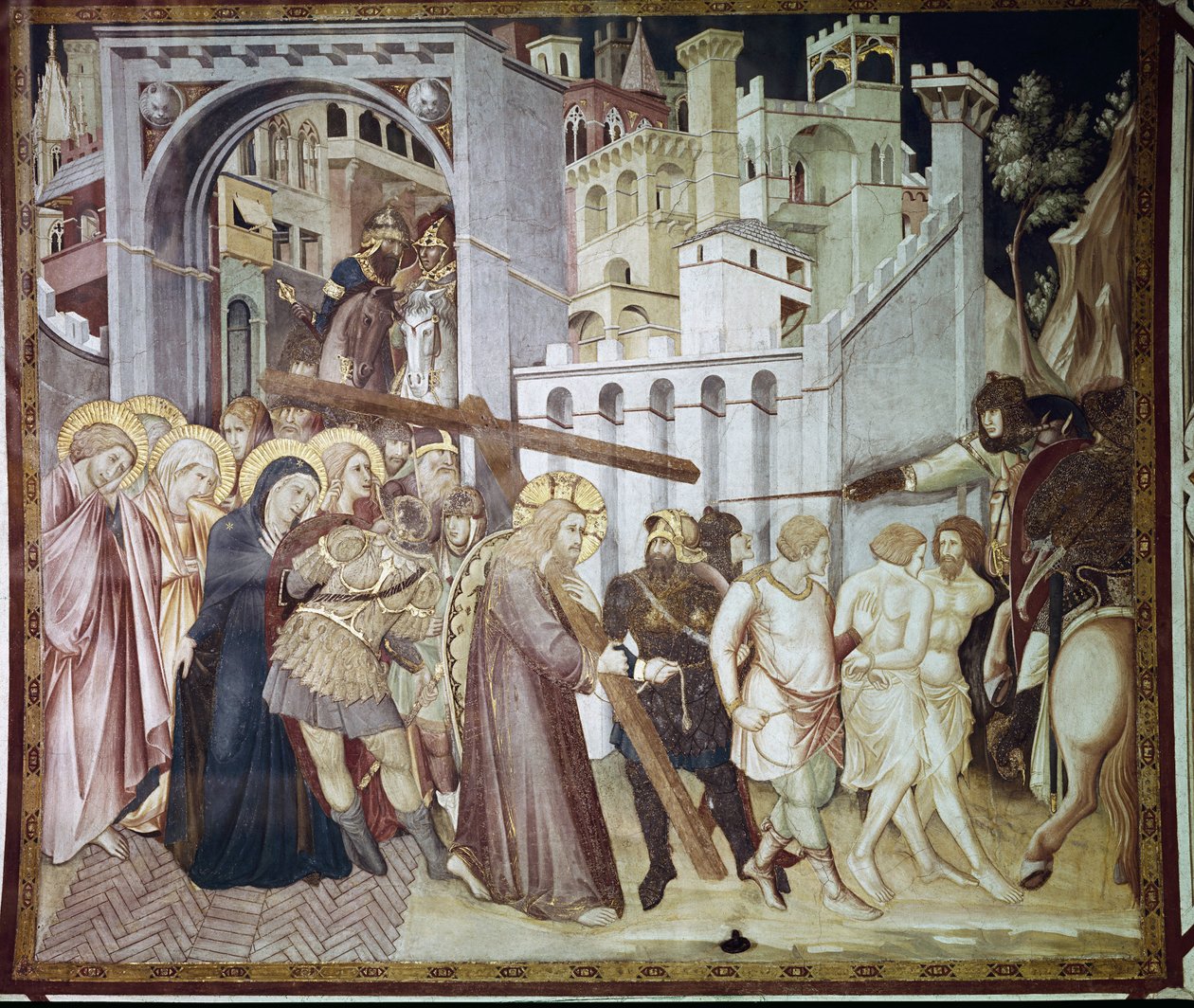 Paixão de Cristo - Fresco de Pietro Lorenzetti (1280-1348) de Pietro Lorenzetti