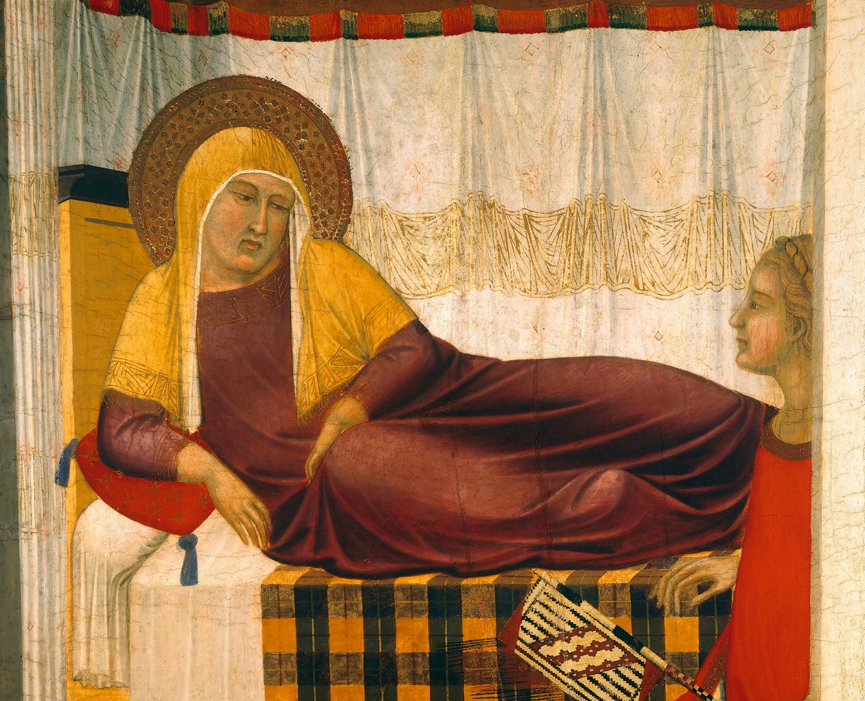 Tríptico da Natividade da Virgem de Pietro Lorenzetti (cerca de 1280-1348), tempera sobre madeira de Pietro Lorenzetti