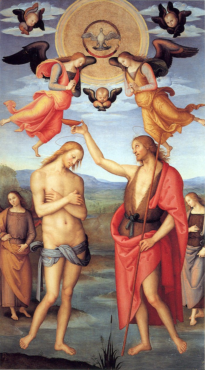 Batismo de Cristo, c. 1512 de Pietro Perugino