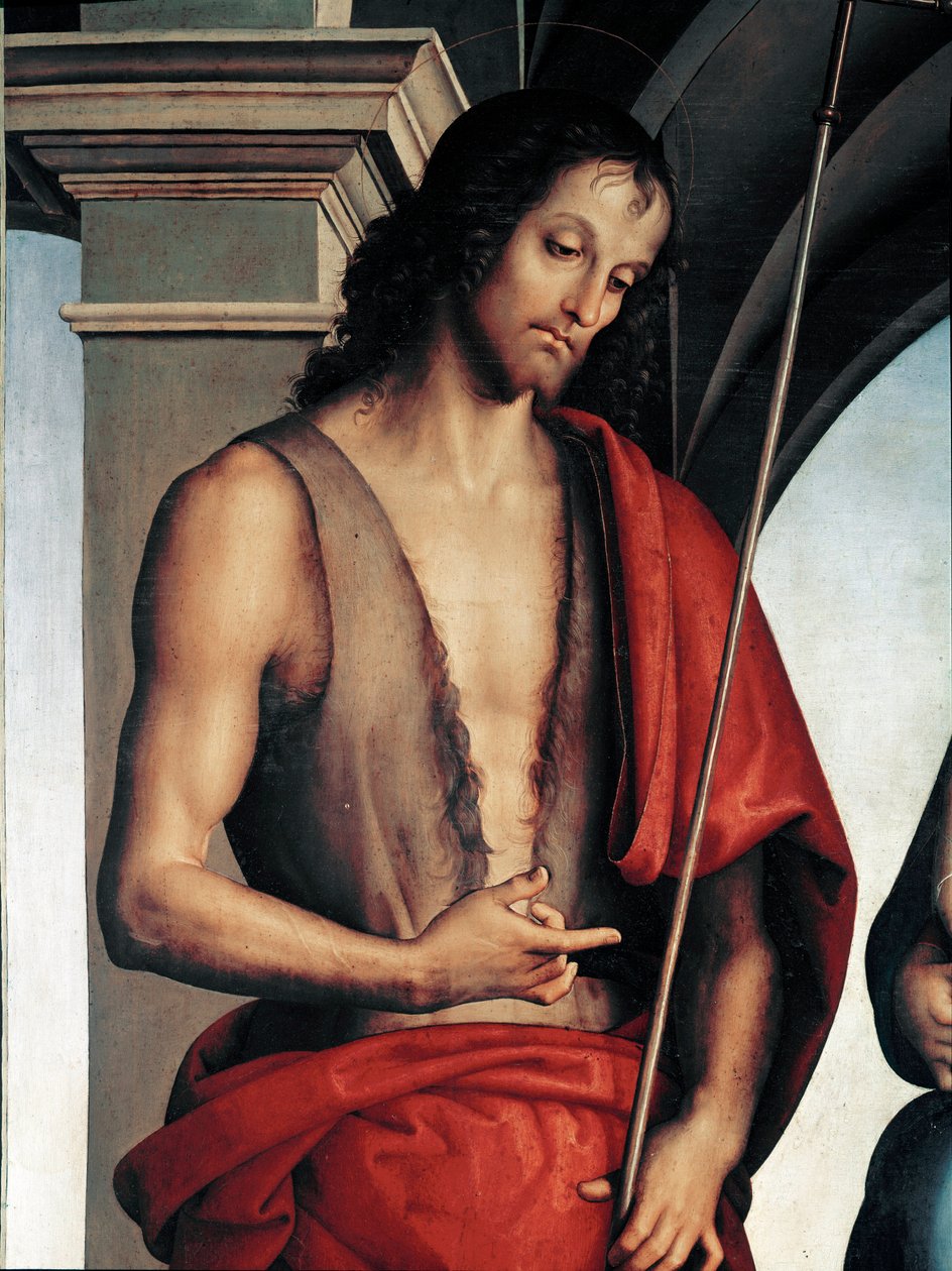 Detalhe de São João Batista (Pintura de Pietro Perugino