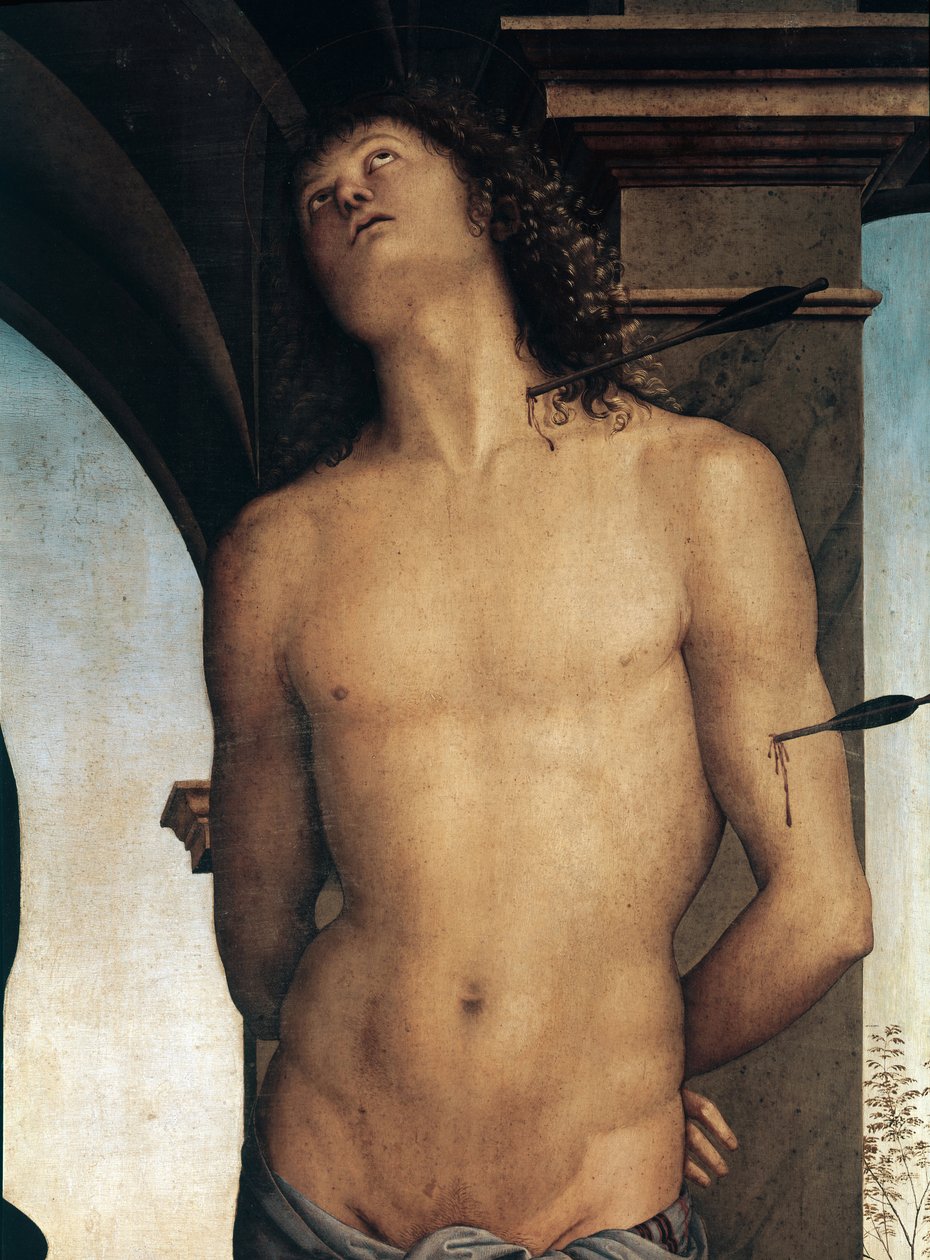 Detalhe de São Sebastião (Pintura de Pietro Perugino