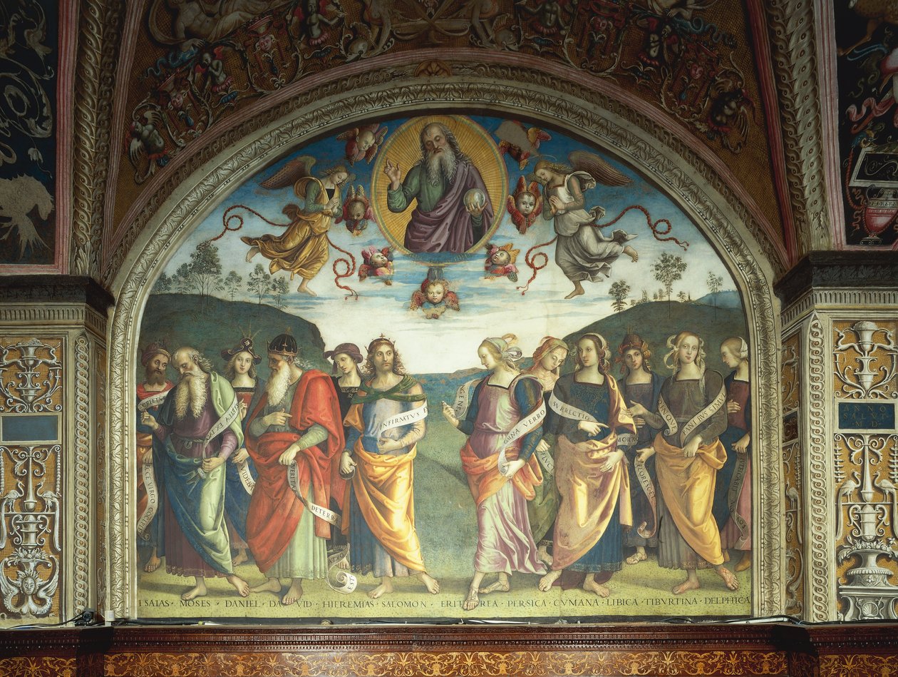 Santo Padre com profetas e irmãos de Pietro Perugino