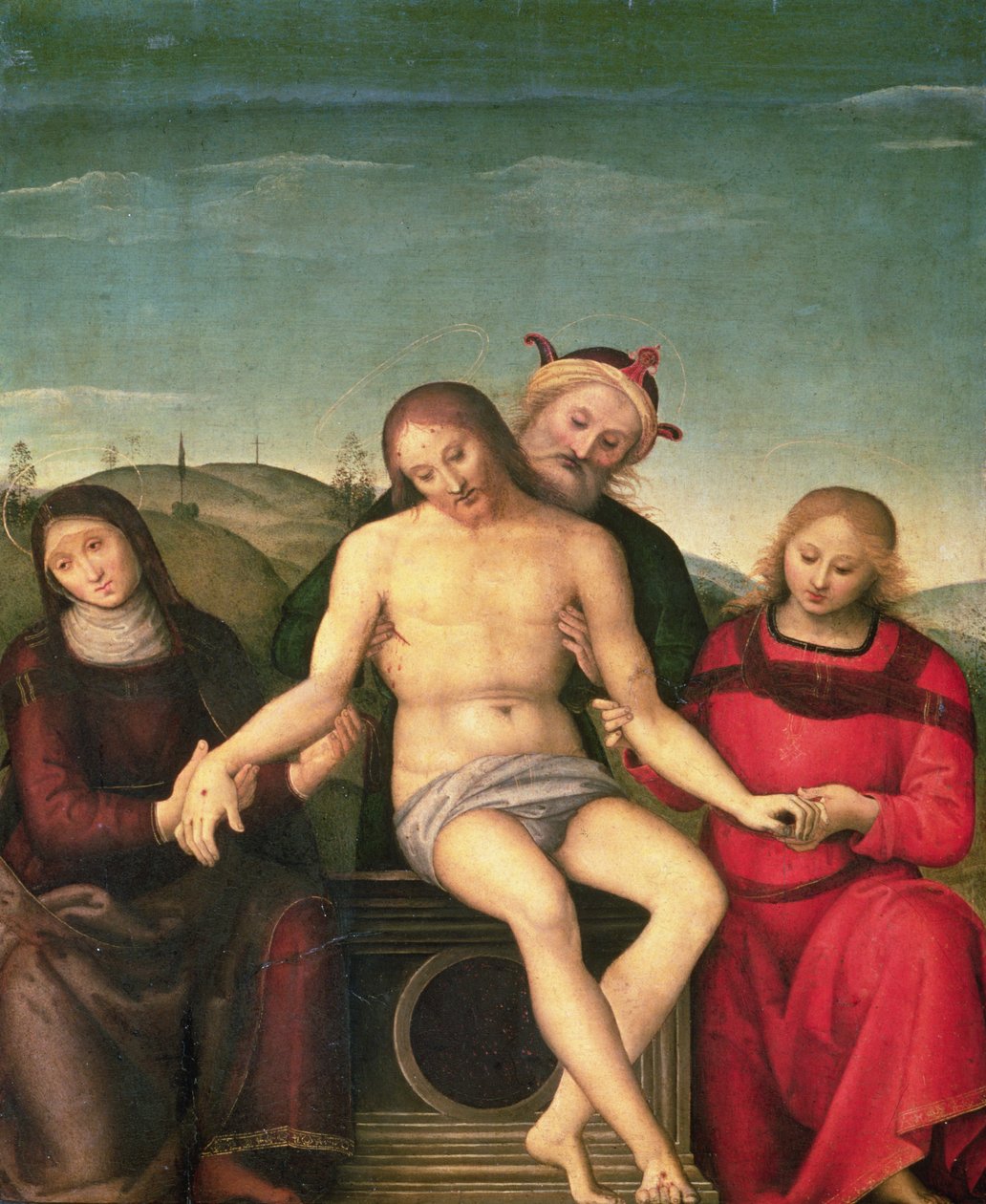 Pieta, 1497 (têmpera e óleo no painel) de Pietro Perugino