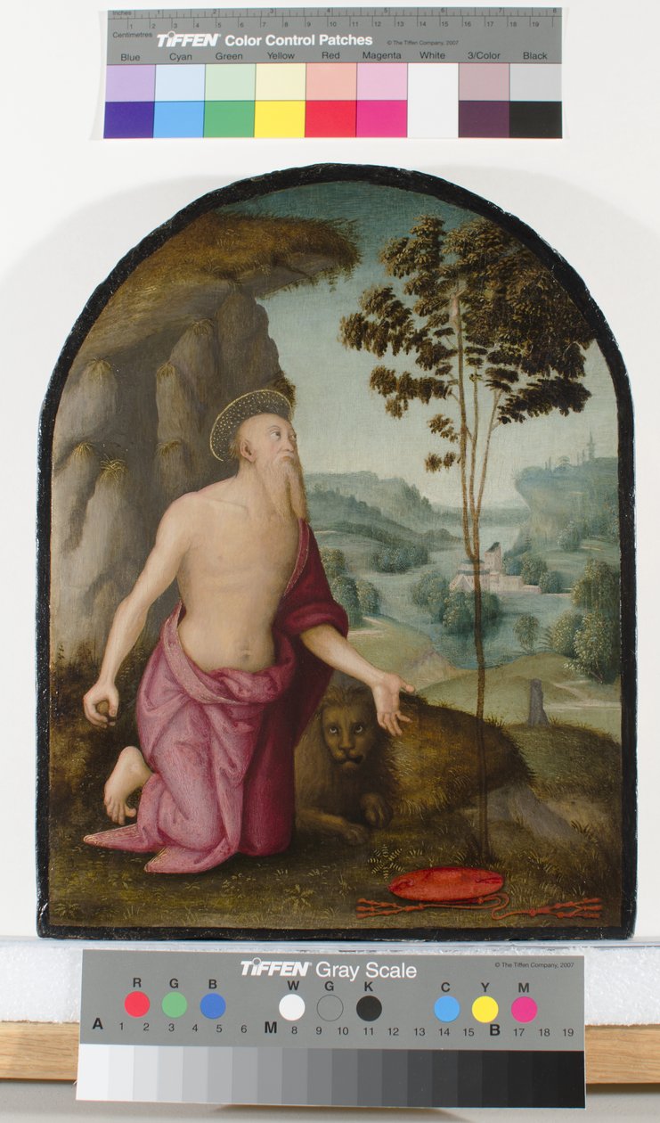 São Jerônimo no Deserto, c.1510-15 de Pietro Perugino