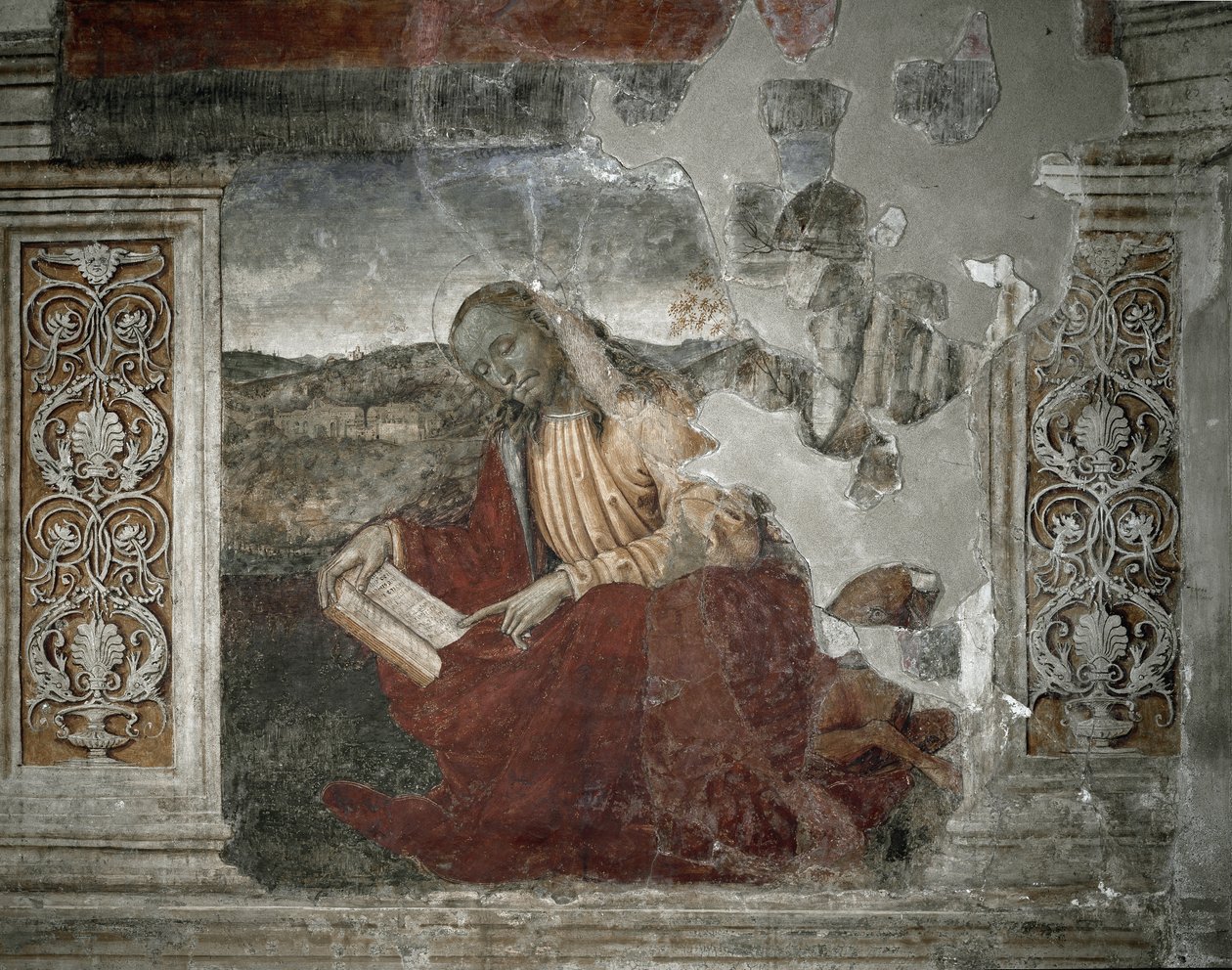 São Lucas, o Evangelista (Fresco de Pietro Perugino