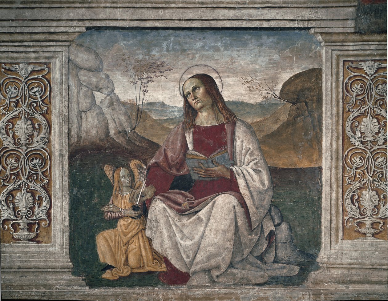 São Mateus, o evangelista (Fresco de Pietro Perugino