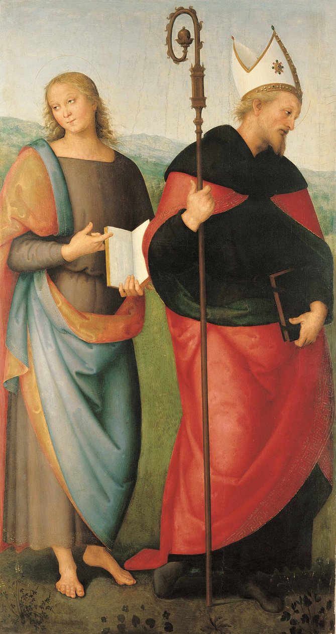 Santos João Evangelista e Agostinho, 1502-1512 de Pietro Perugino