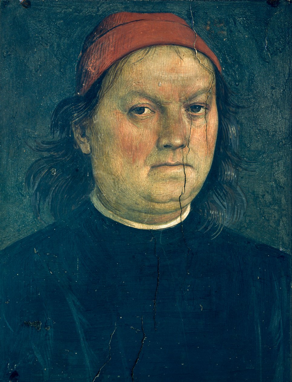 Auto-retrato, ca. 1500, de Pietro Perugino (ca. 1450-1523), Fresco, 40x30,5 cm de Pietro Perugino