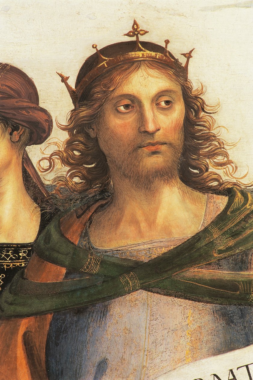 Salomão, detalhe do Santo Padre com profetas e irmãos de Pietro Perugino