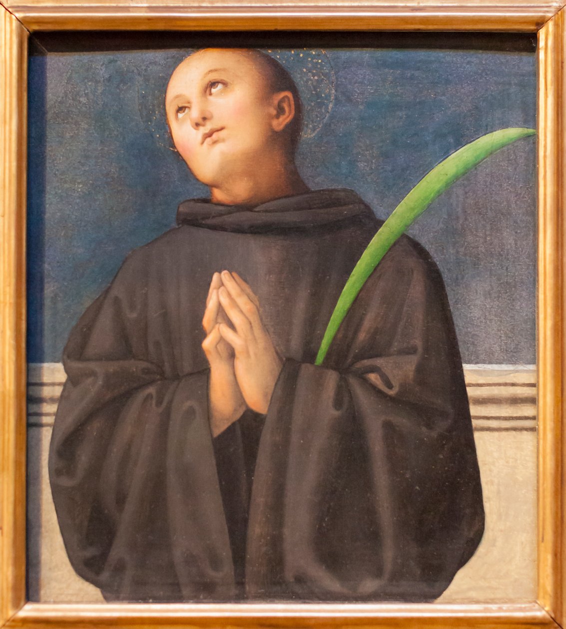 St Placidus (óleo sobre madeira) de Pietro Perugino