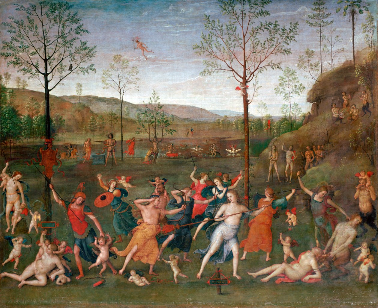A Batalha do Amor e da Castidade, c1503-1523 de Pietro Perugino